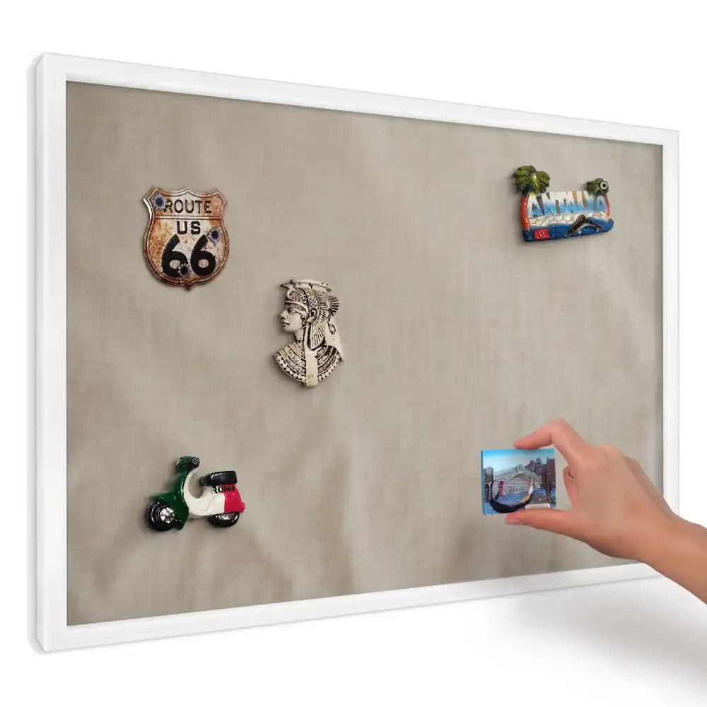 Panou magnetic decorativ de perete cu suprafață bej delicată