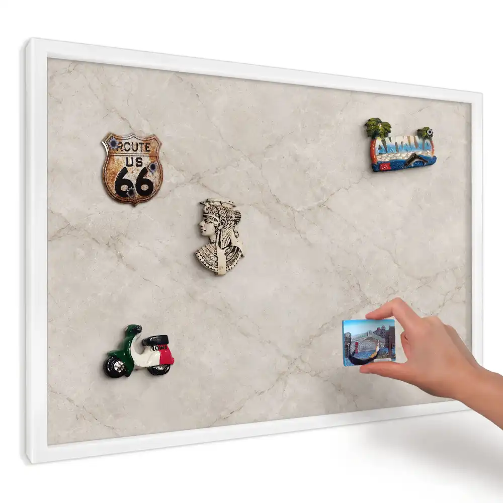 Tablă magnetică de perete cu design elegant de marmură clasică