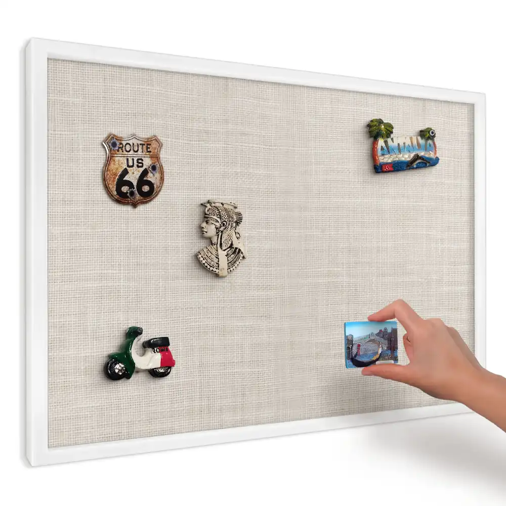 Panou magnetic decorativ cu textură naturală bej