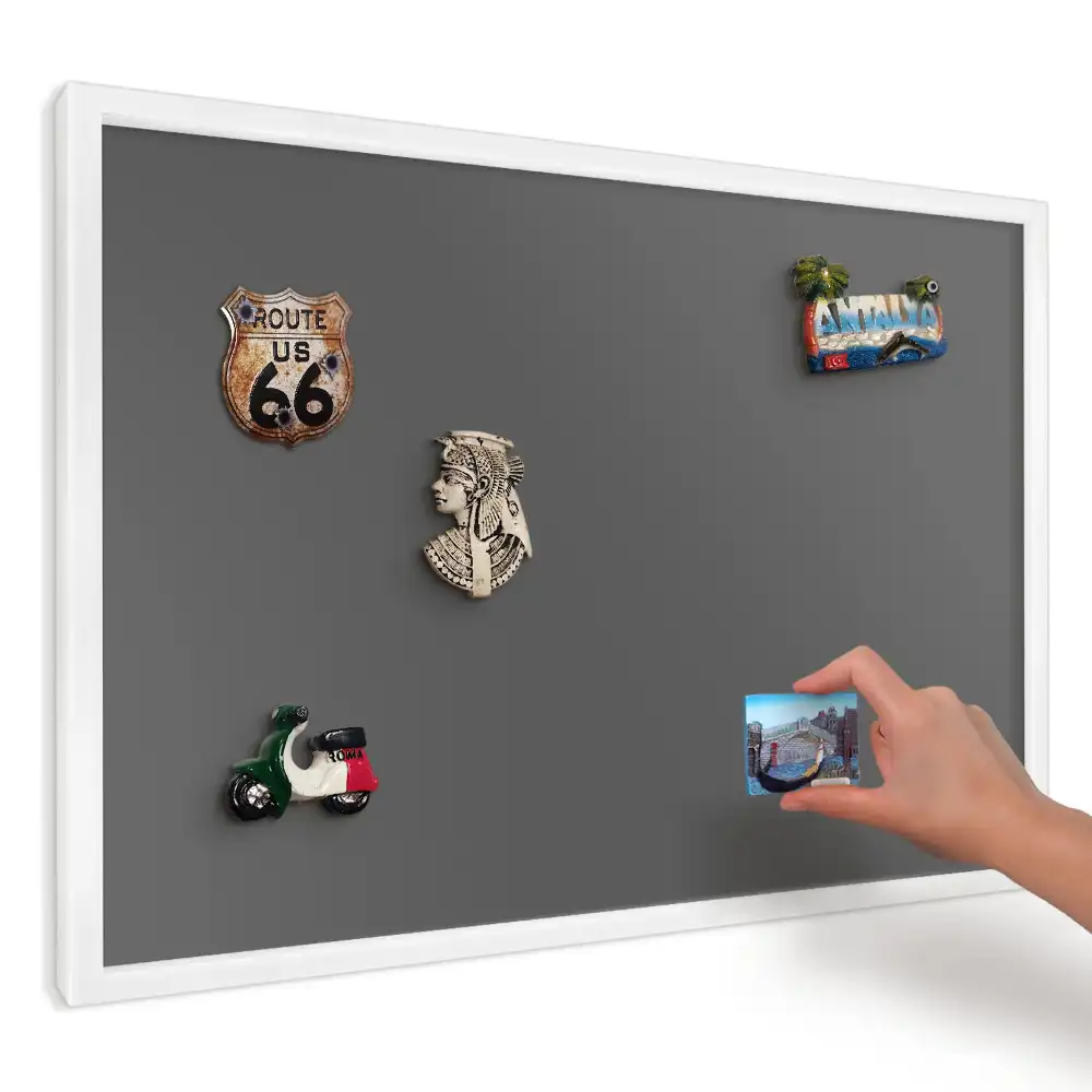 Panou magnetic decorativ de perete cu fundal minimalist gri închis