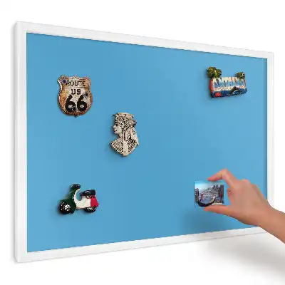 Panou magnetic decorativ de perete albastru solid
