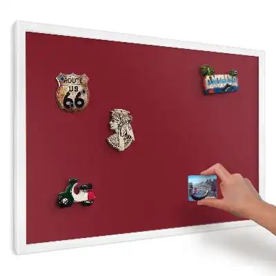 Tablă magnetică de perete Minimalism elegant în culoarea Burgundia