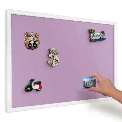 Panou magnetic decorativ de perete în nuanță mov solid calmant
