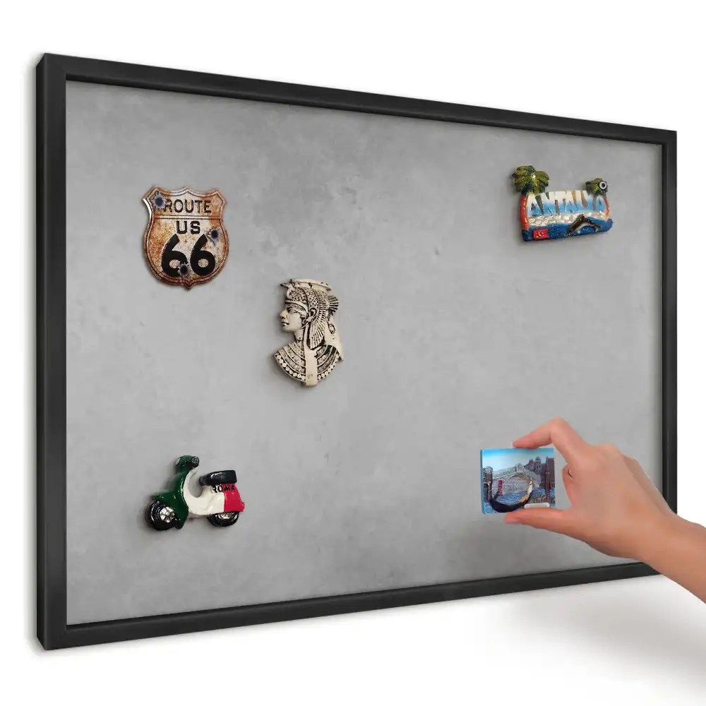 Panou magnetic pentru amintiri din călătorii cu design gradient gri discret