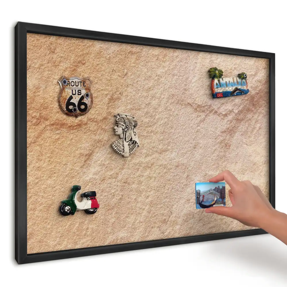 Panou pentru magneți de călătorie din piatră naturală caldă