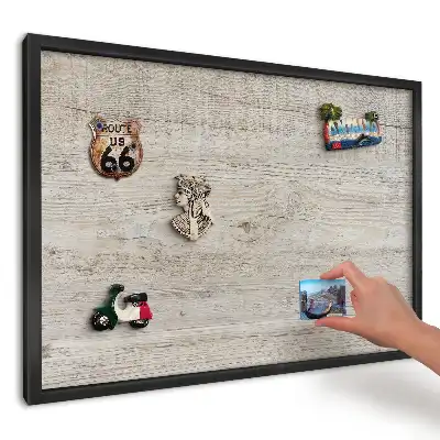 Tablă magnetică cu aspect de lemn cald pentru magneți de vacanță