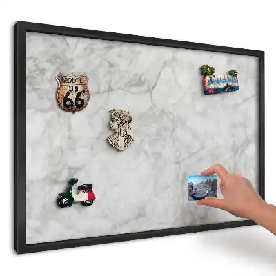 Tablă magnetică pentru magneți de frigider cu design marmură gri naturală