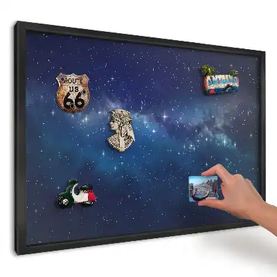 Panou magnetic pentru fotografii și suveniruri cu design Cer albastru cosmic