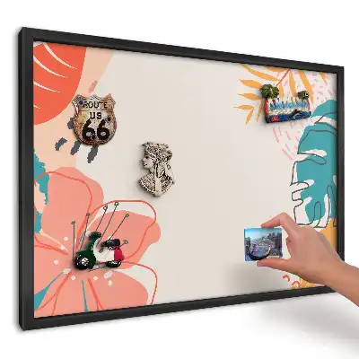 Panou magnetic pentru fotografii și suveniruri cu model abstract inspirat din natură