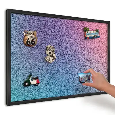 Tablă magnetică pentru magneți de frigider cu design gradient turcoaz cu roz
