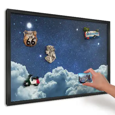 Panou magnetic pentru magneți de frigider cu design cer înstelat