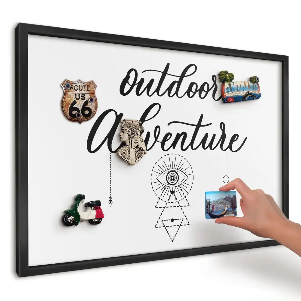 Panou magnetic pentru suveniruri de călătorie cu model de aventură