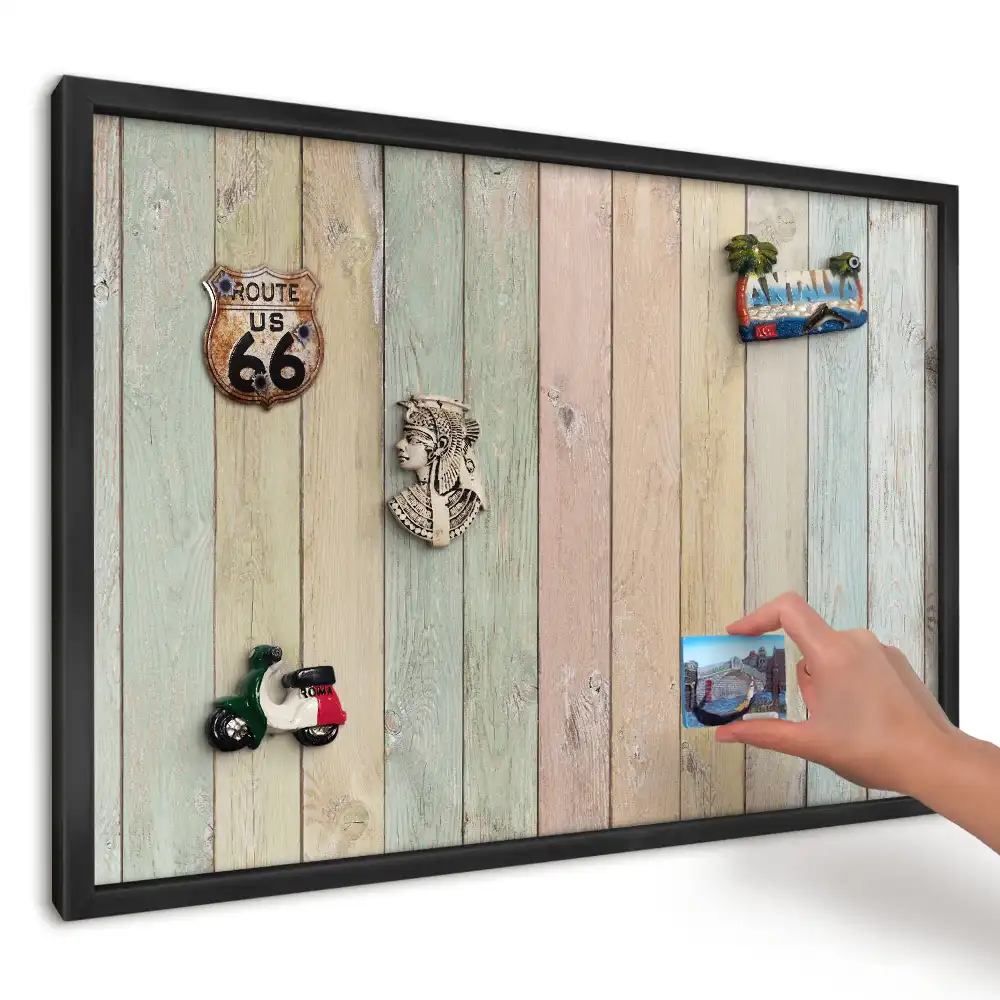 Panou magnetic pentru fotografii și suveniruri cu model stil plăci pastelate