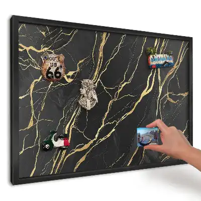 Tablă magnetică pentru magneți de vacanță model Valuri întunecate cu linii luminoase