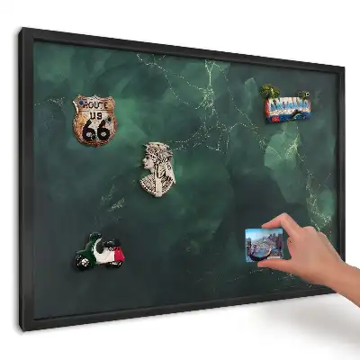 Tablă magnetică pentru magneți din vacanță Linii subtile verde intens