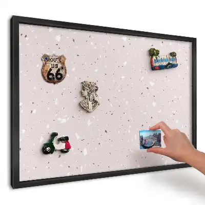Panou pentru magneți de călătorie cu model delicat de terrazzo