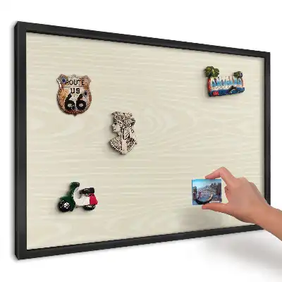 Tablă magnetică pentru magneți de vacanță cu design din lemn bej
