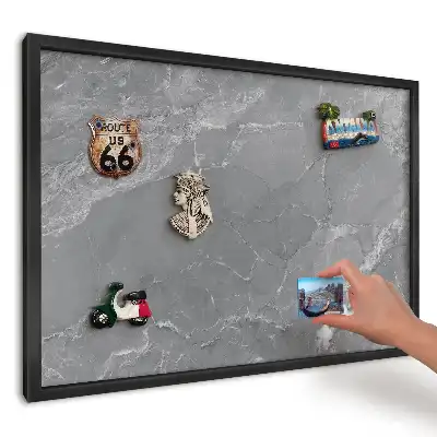 Tablă magnetică pentru magneți de frigider model Piatră cu granulație gri