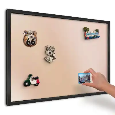 Tablă magnetică textilă bej pentru magneți de vacanță