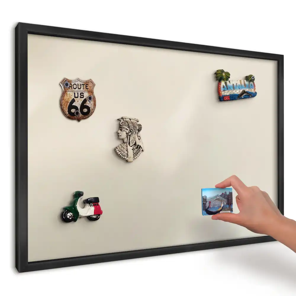 Panou magnetic pentru fotografii și suveniruri din călătorii cu design cu tranziții subtile și delicate