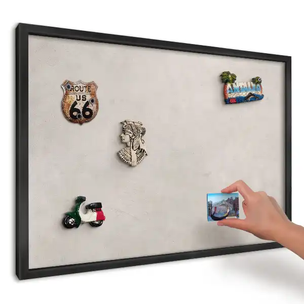 Panou magnetic pentru fotografii și suveniruri cu textură gri delicată
