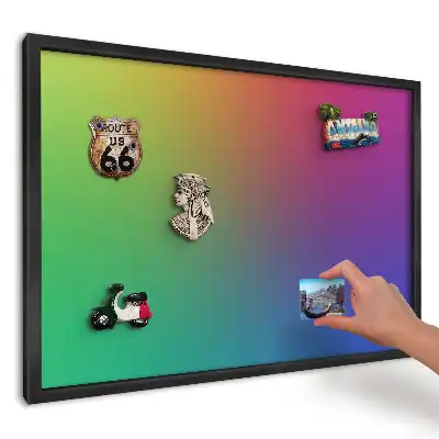 Tablă magnetică pentru magneți de frigider cu design gradient curcubeu