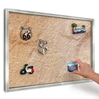 Panou magnetic cu ramă design piatră naturală caldă