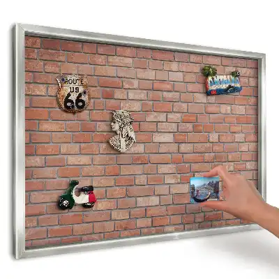 Panou magnetic înrămat cu design de cărămidă brută caldă