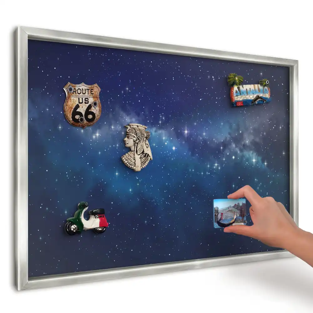 Panou magnetic înrămat cu model Cer albastru cosmic