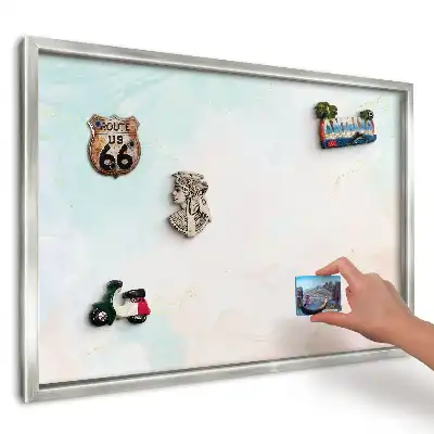Panou magnetic înrămat Pasteluri cu accent galben