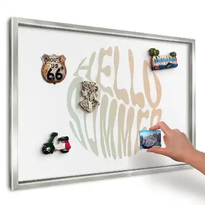 Panou magnetic înrămat cu design de litere pastelate dinamice