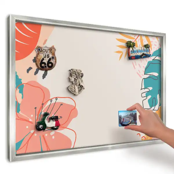 Panou magnetic înrămat cu design abstract inspirat din natură