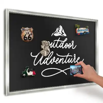 Tablă metalică de perete cu ramă Grafică pentru aventuri în aer liber