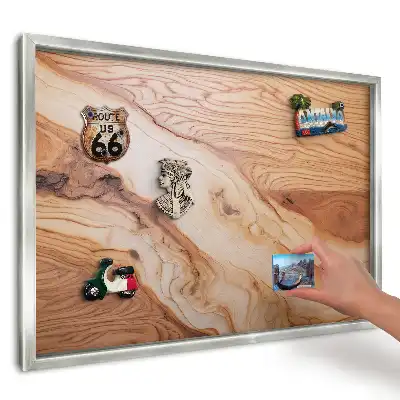 Panou magnetic înrămat cu model Structură senzuală din lemn