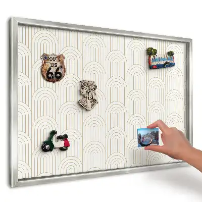 Panou magnetic înrămat cu design arcuit elegant