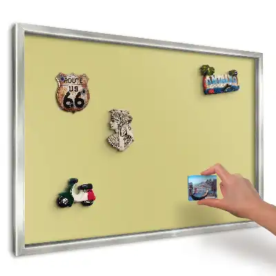 Panou magnetic cu ramă în design minimalist galben intens