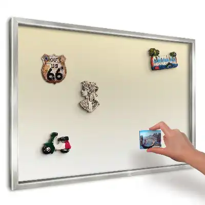 Panou magnetic înrămat Gradient în nuanță bej-crem deschis