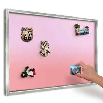 Panou magnetic înrămat Gradient roz și somon