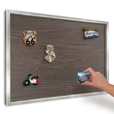 Panou magnetic cu ramă din lemn natural finisat
