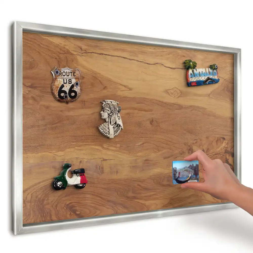 Panou magnetic înrămat cu design din lemn