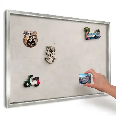 Panou magnetic înrămat cu textură gri delicată