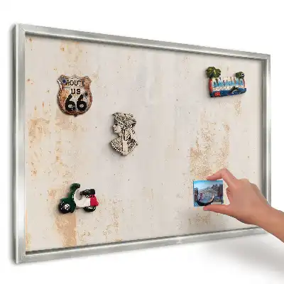 Panou magnetic înrămat cu aspect de rugină în stil industrial