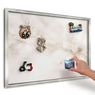 Panou magnetic înrămat cu motiv floral elegant