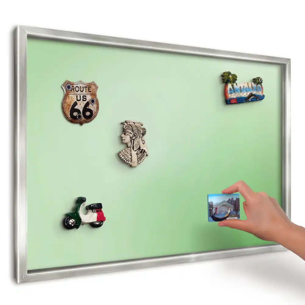 Panou magnetic înrămat Verde subtil relaxant