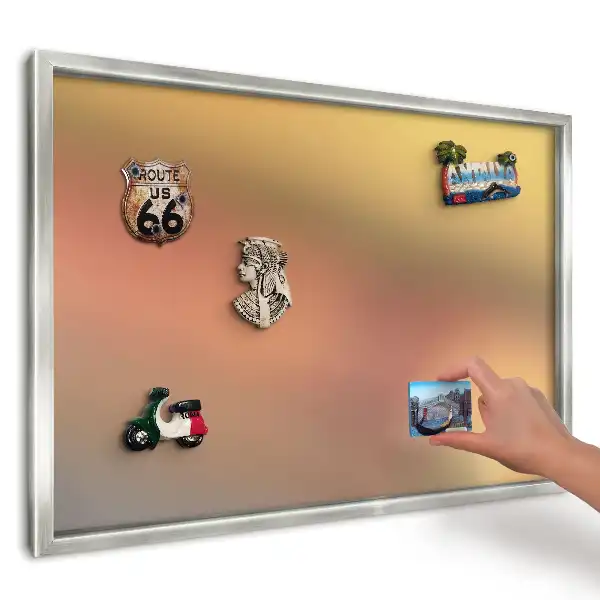 Panou magnetic înrămat Gradient galben și portocaliu