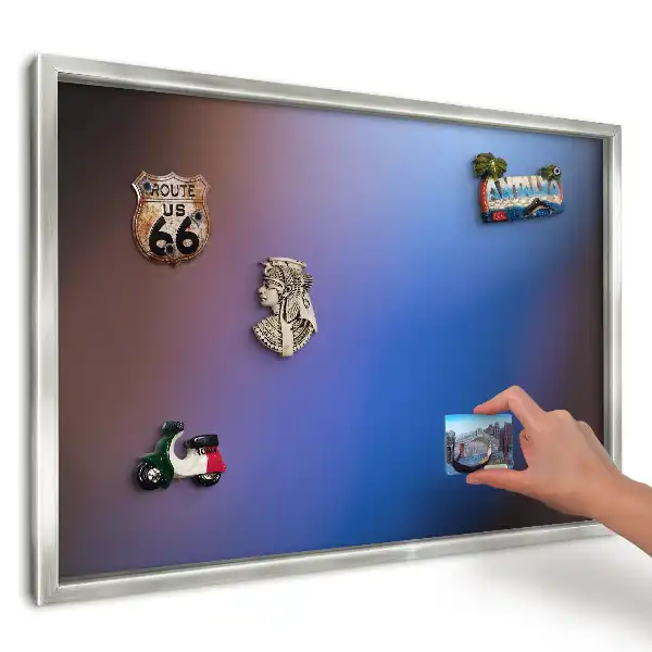 Tablă metalică de perete Abstracție artistică colorată cu ramă