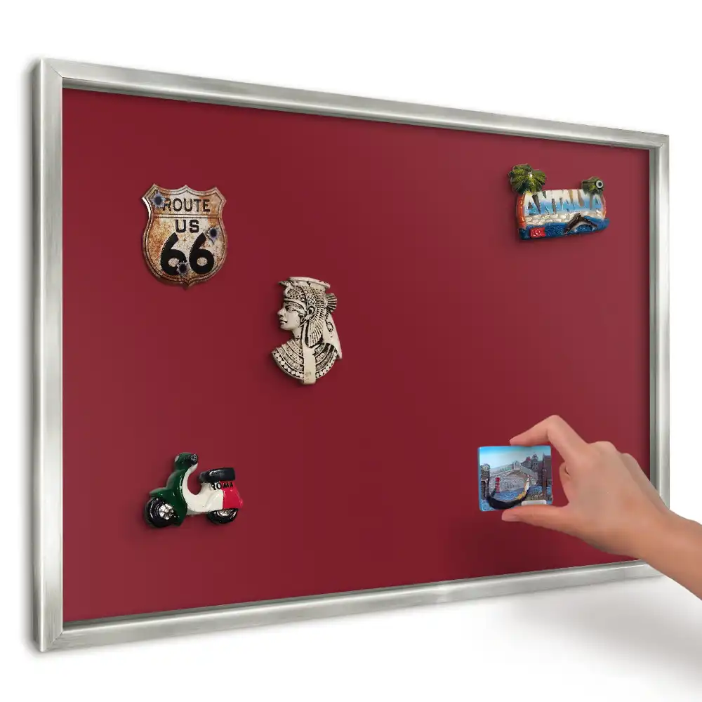 Panou magnetic înrămat Minimalism elegant în culoarea Burgundia