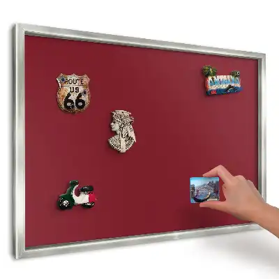 Panou magnetic înrămat Minimalism elegant în culoarea Burgundia