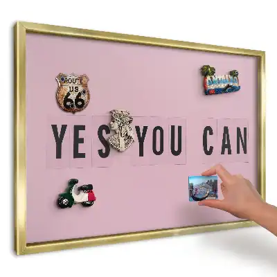 Panou din tablă pentru colecția de magneți Litere motivaționale roz