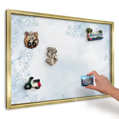Panou din tablă pentru colecția de magneți Aranjament floral pastelat